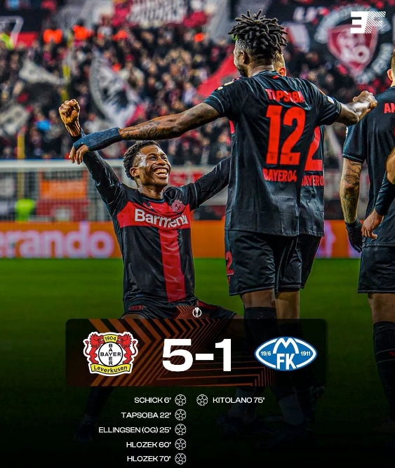 勒沃庫(kù)森全勝晉級(jí)！歐聯(lián)杯16強(qiáng)門票已拿下